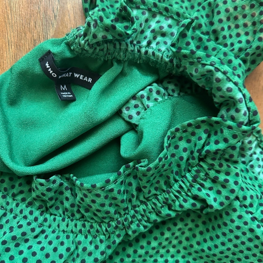 Who What Wear Women’s Size M Polka Dot Sleeveless Dress With Assymetrical Hem - Picture 5 of 6